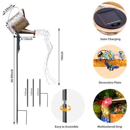 Solar Watering Can Light