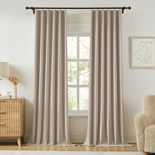 Taupe Blackout Curtains 105 Inches Long (2 Count)