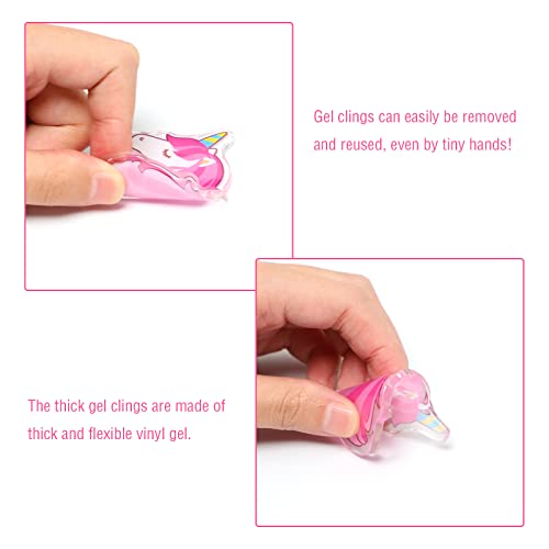20 PCS Unicorn Thick Window Gel Clings for Kids Toddlers (20 Count)