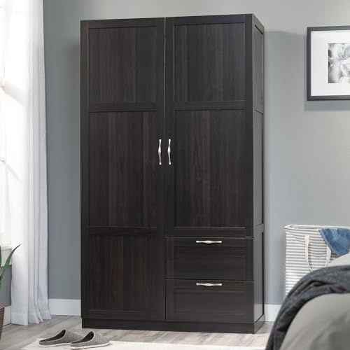Select Multipurpose Bedroom Armoire Wardrobe Closet Pantry Storage Cabinet with Storage Drawers and Hanging Rail