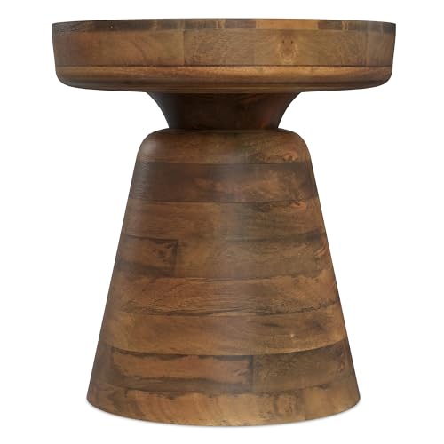 Robbie 16" Wide Solid Wood Rectangular End Table in Walnut Brown