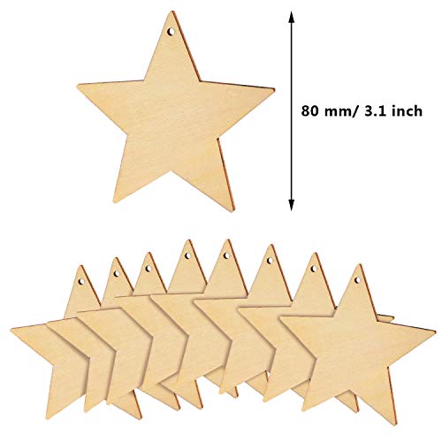 100 Pcs Christmas Wooden Ornaments Unfinished Wood Slices