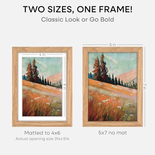 5x7 Natural Oak Picture Frame