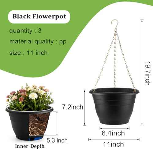 Hanging Planters 11 Inch (4 Count)