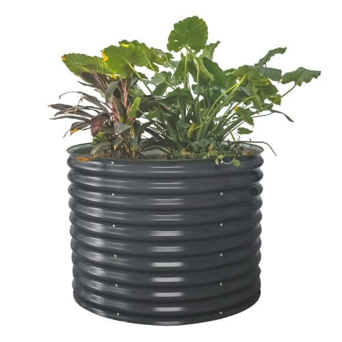32" Tall 42" Round Raised Garden Bed Raised Bed Planter Box for Vegetables Flowers Patio