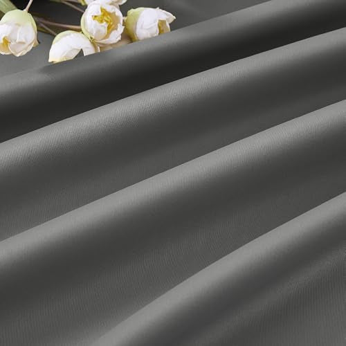 102 Inch Gray Curtains Blackout Drapes for Living Room (2 Count)