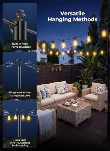 108FT Solar String Lights Outdoor Waterproof