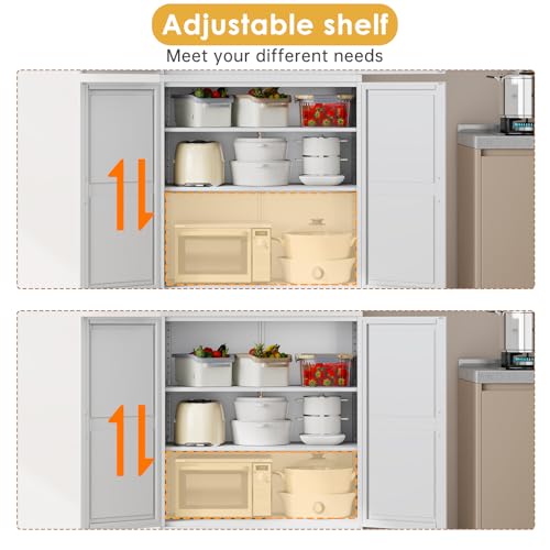 75" Tall Metal Kitchen Pantry Storage Cabinet