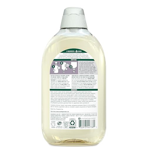 EasyDose Laundry Detergent Fresh Lavender Scent 2 Pack Ultra Concentrated Washing Detergent 23 oz (46.2 Fl Oz)