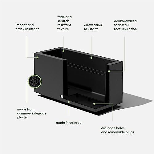 Block Series Long Box Planter (2 Count)