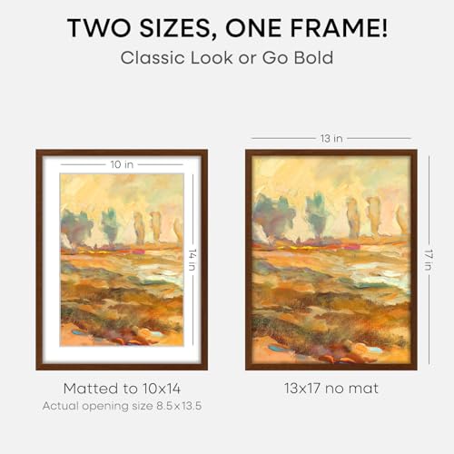 13x17 Brown Oak Picture Frame
