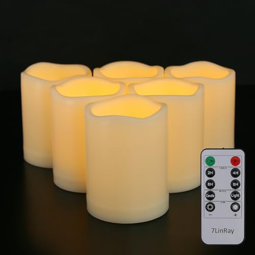 3" x 4" Flameless Candles with Remote and Timer (6 Count)