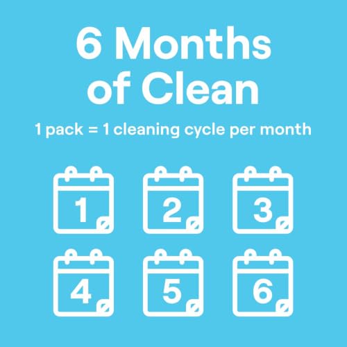 Washing Machine Cleaner 6 Count Free & Clear Targets Odor (25.2 Ounce)