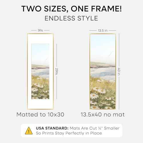 13.5x40 Gold Picture Frame (2 Count)