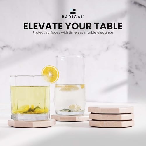 Star Marble Stone Coasters Set of 6
