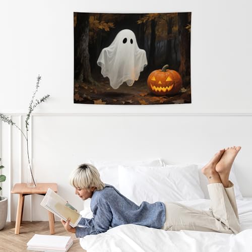 WHCHJ Gothic Halloween Ghost Pumpkin Tapestry