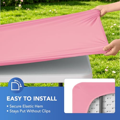 Fitted Tablecloth for 6 Foot Rectangle Tables (4 Count)