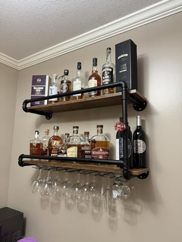 Wine Rack Wall Mounted 2 Tier