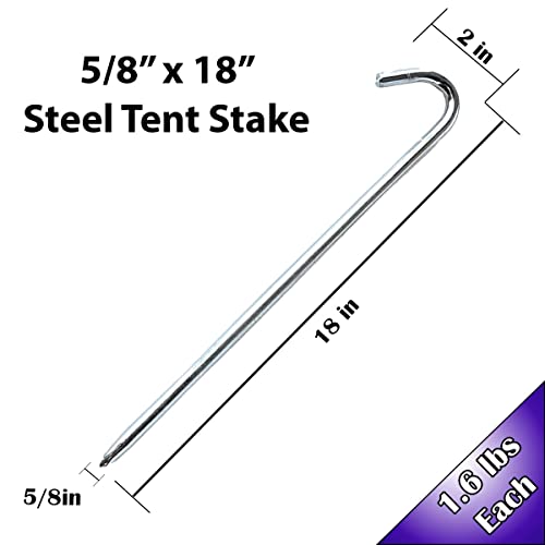 Steel Tent Hook Stakes (4 Count)