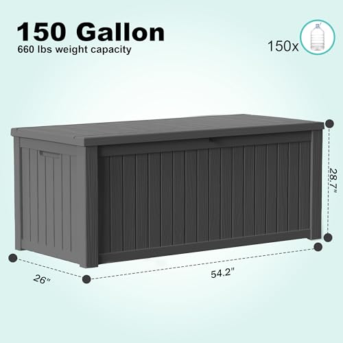 150Gal Outdoor Deck Box Waterproof