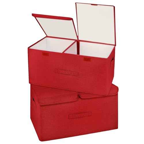 2 Pack Storage Boxes with Lids and Handles (2 Count)