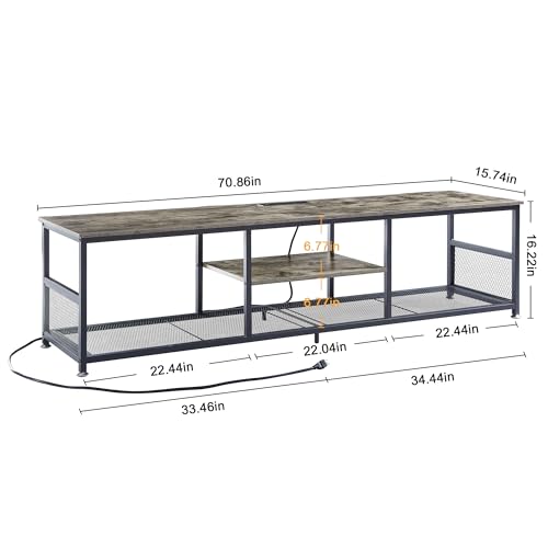TV Stand with Power Outlets for Televisions up to 80Inch