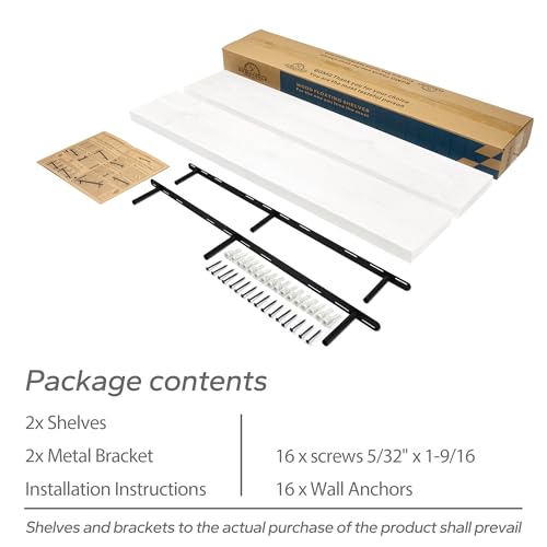 Floating Shelves for Wall 48 Inch Long (2 Count)