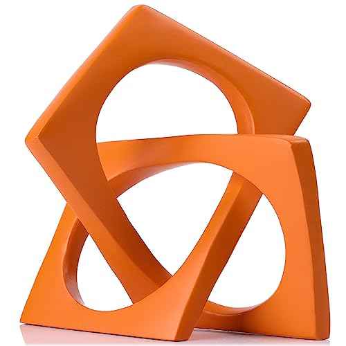 Orange Knot Statue for Coffee Table Centerpiece Decor