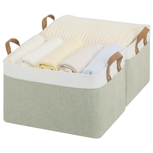Fabric Storage Bins for Shelf (2 Count)