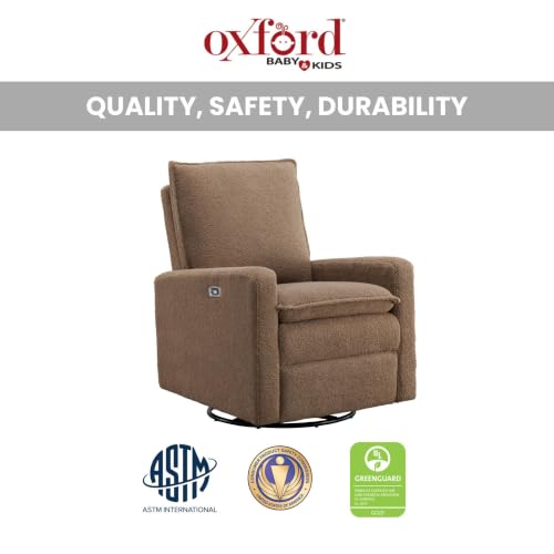 Uptown Power Glider Recliner Rocking Chair 270° Swivel for Nursery and Living Room