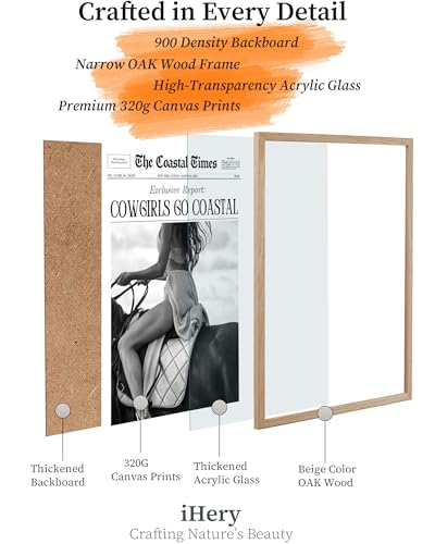 12x16in Cowgirls Go Coastal Framed Newspaper Wall Art