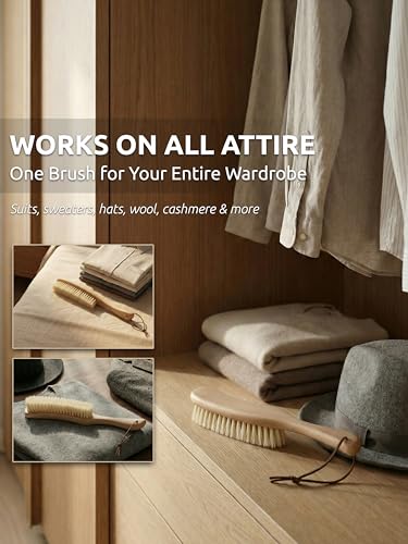 White Boar Clothes Brush for Suits