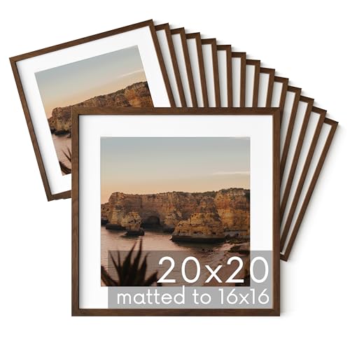 Walnut Oak Wood 20x20 Picture Frames