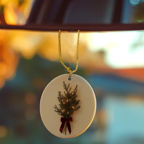 Vintage Christmas Pine Branch Ceramic Ornament Gifts
