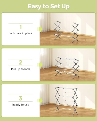 3 Tier Foldable Clothes Drying Rack