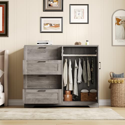 Multifunctional Wooden Dresser for Bedroom