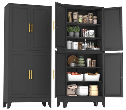 75" Tall Metal Kitchen Pantry Storage Cabinet
