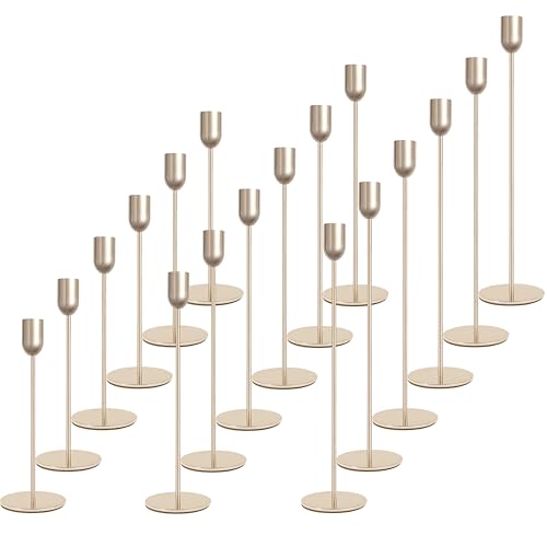18 Pcs Glod Candle Holders Set (18 Count)