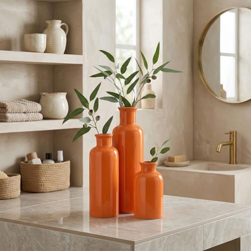 Ceramic Vase Set (3 Glossy finish)
