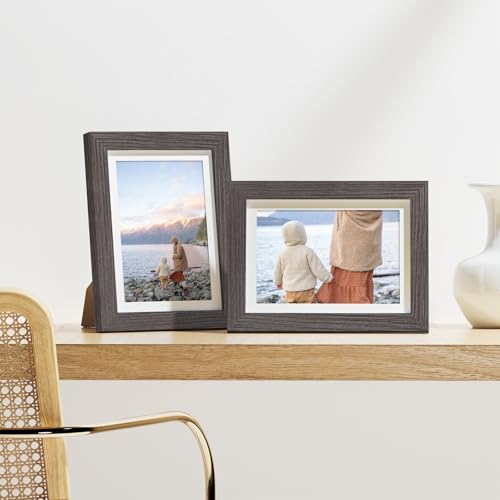5x7 Picture Frames Set of 9 for Wall & Tabletop Display (9 Count)