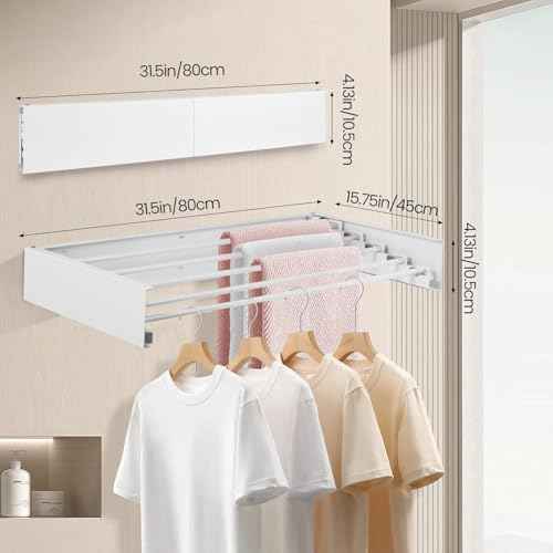 Wall Mounted Laundry Drying Rack