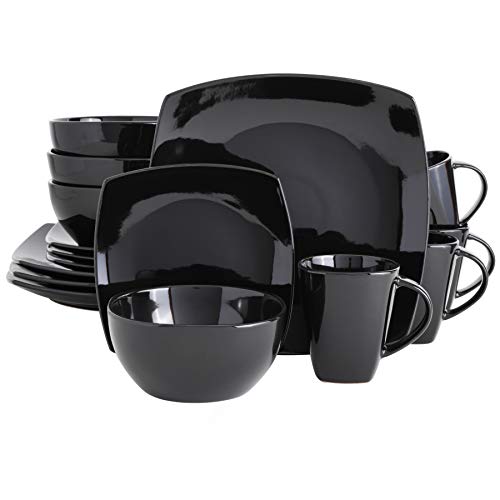 Soho Lounge Square Reactive Glaze Stoneware Dinnerware Set