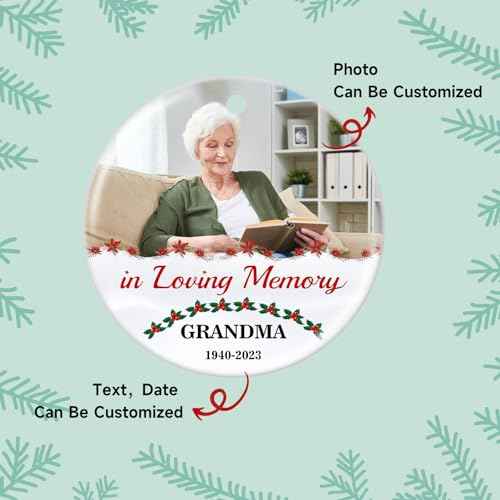 Personalized Memorial Christmas Photo Ornament