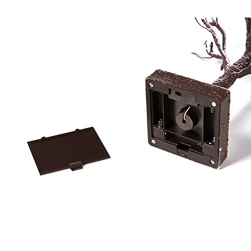 Pre Lit Tabletop Snow Dusted Tree with Timer 24LED 18IN Battery Operated for Christmas Valentine Party Decoration 2 Set