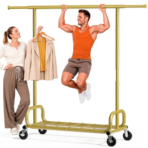 Clothes Rack 450LBS Adjustable Garment Rack with Wheels