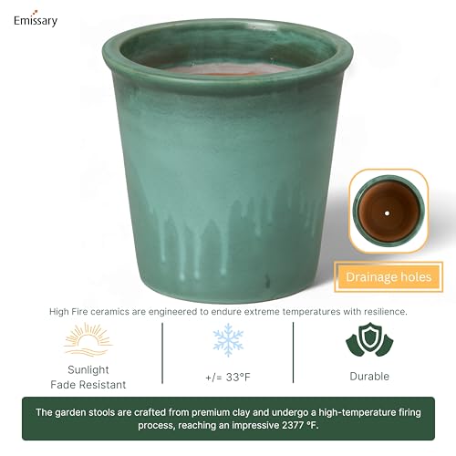 Emissary Round Stoneware Planter