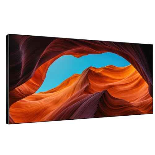 24"x46" Extra Large Framed Wall Art Antelope Canyon Rock Formation with Vibrant Colors for Home Living Room Bedroom Decor