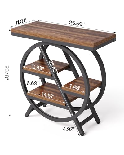 End Table Narrow Side Table with 4