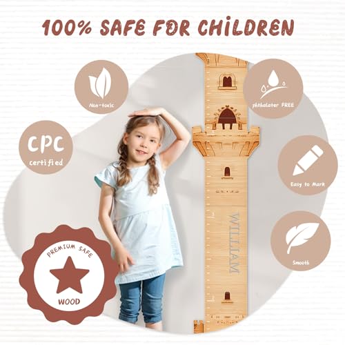 Personalized Name Wood Kids Growth Chart