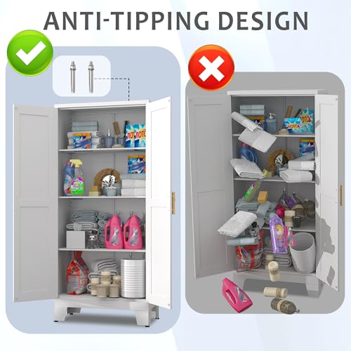 61.02" Metal Pantry Cabinet